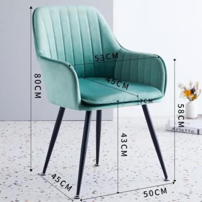 China Slipcovered Ebay Amazon Hot Sale Modern Design Green Cheap PU Dining Chairs With Black Metal Powder Coating Legs for sale