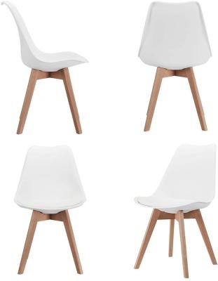 China Tulip Chair Modern Dining Chairs With Wooden Legs Langfang Upholstered Bazhou Dining Chairs Tulip Chair Modern Dining Chairs With Wooden Legs for sale