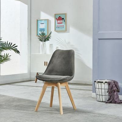 China Nordic Home Furniture Plastic Top With PU Cushion Scandinavian Wood Leather Chair Leg Dining Chairs Tulip Chairs Nordic Home Furniture Plastic Top With PU Cushion Wood Leather Leg PU Cushion Scandinavian Chair Dining Chairs Tulip Chairs for sale