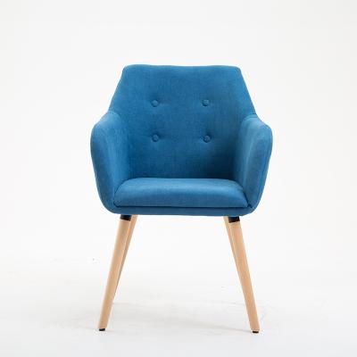 China Blue Velvet Accent Dining Chair MINGHAO Newest Luxury Sofa Living Room Blue Velvet Accent Dining Chair for sale