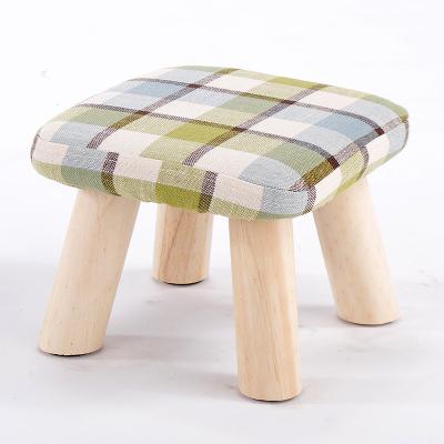 China Solid Wood Cute Solid Wood Children's Low Stool Household Round Sofa Stool Baby Chair Living Room Furniture for sale