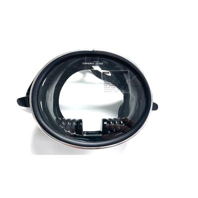 China Factory Supply Silicone Strap Spearfishing Diving Equipment Wide Oval Sight 180 Diving Mask With Frame for sale