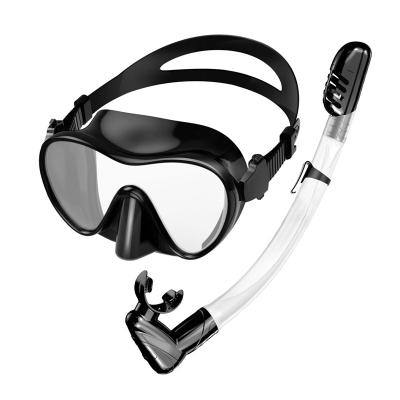 China Best Selling Wide Liquid Silicone Amazon View 180 Scuba Diving Mask Frameless Snorkel Tube Set For Adults Kids Same As Cressi for sale