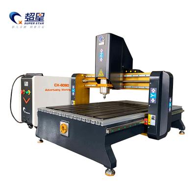 China Advertising Industry Easy Operation Small 6090 Wooden CNC Router With DSP System for sale