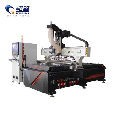 China MDF ATC Automatic CNC Router 1325 Wood MDF Engraving Kitchen Cabinet Door Making Machine Making for sale