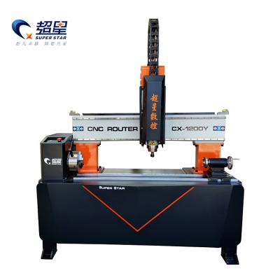 China Factory CNC Machine Price Cylinder Engraving Machine Diameter 300mm Woodwood Turn CNC Machine for sale