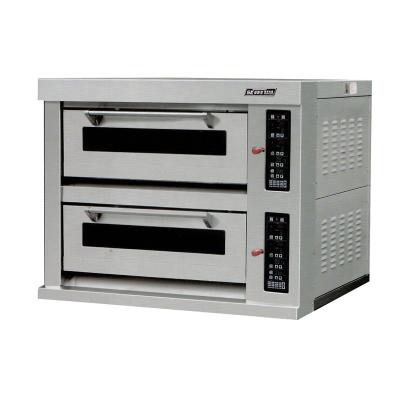 China Bakery Stainless Steel Commercial Oven Double Decks Electric Pizza Baking Oven for sale