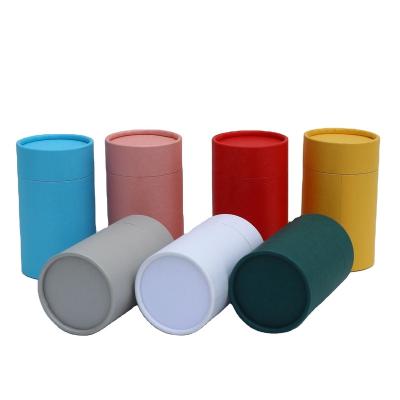 China Recyclable Custom Cylinder Printing Round Kraft Paper Tea Can Bag Food Packaging Tube Box for sale