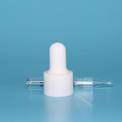 China Non Spill Stripe Plastic Screw Cap With Glass Pipette Dropper For Essential Oil Bottle for sale