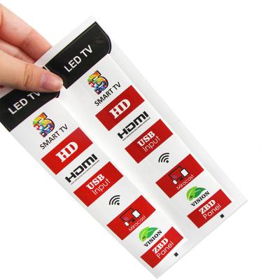 China LED TV waterproof professional custom computer static stickers, waterproof polycarbonate lexan used for packaging PET screen labels for sale