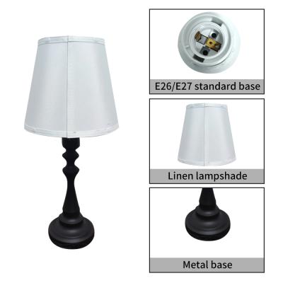 China Modern American Modern Blanket Desk Lamp Bed Lamp Night White Canvas Lamp for sale