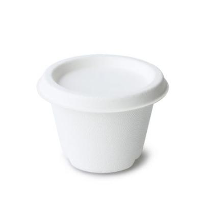 China Disposable Biodegradable Compostable Beverage Sugar Cane Bagasse Sauce Party Sample Cup for sale