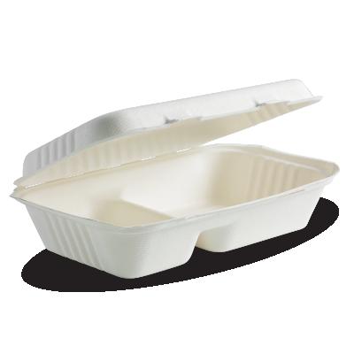 China Food 100% Compostable Biodegradable Sugarcane Bagasse Lunch Box With High Quality for sale