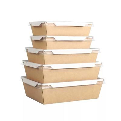 China wholesale disposable take away brown wrapping paper take away box for sale