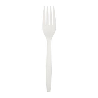 China PLA Disposable Biodegradable Cornstarch Cutlery Eco - Friendly Disposable Fork for sale