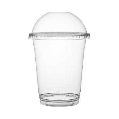 China Wholesale 100% Compostable Eco-Friendly Biodegradable PLA Cornstarch Transparent Clear Cup With Lid for sale