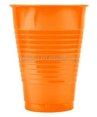 China Disposable Colorful Orange Disposable Cold Drink Plastic Cup for sale