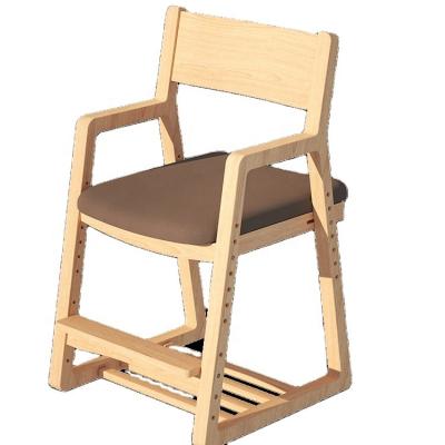 China Back-pad Solid Wood Adjustable Wooden Kids Modern Children Kids Learning Chair Study Chir for sale