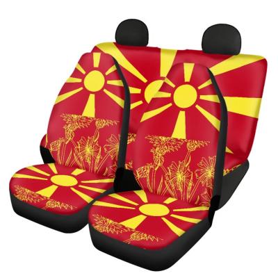 China Durable Car Seat Protector Cover Northern Macedonia Country Flag Printing Seat Covers For Cars Custom Design Seat Cover For Cars Universal for sale