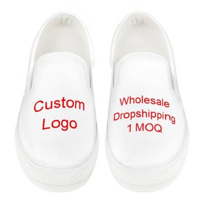 China Custom ODM Women Loafers Anti-Slippery Low Logo Your Design MOQ OEM Ladies Slip On Canvas Sports Shoes for sale