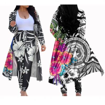 China Plus Size Long Coat Gaiters Sport Women Set New Northern Mariana Islands Two Piece Outfit Style Spring Autumn Clothes Logo Print Ladies for sale