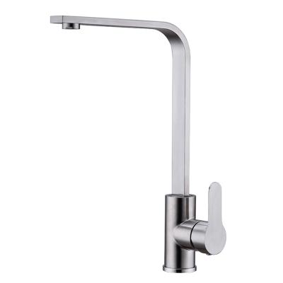 China Thermostatic Faucets Pull Down Faucet Kitchen Single Hole Deck-Mounted Stainless Steel High Brushed Kitchen Faucet for sale