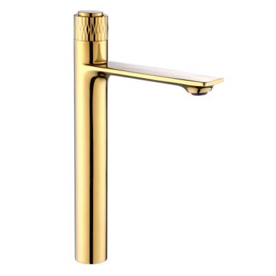 China Basin Mixer Metered High Control Taps Single Hole Deck Mounted Brass Faucet for sale