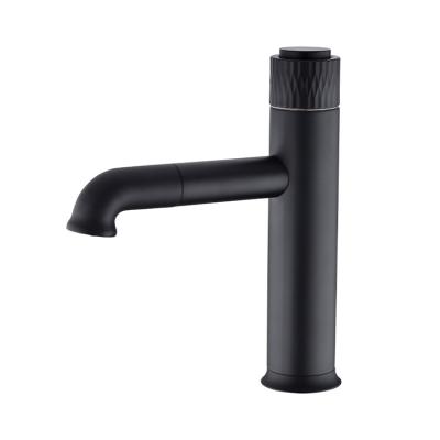 China Metered Faucets 360 Degree Rotate Black Single Basin Luxury Bathroom Taps Faucet for sale