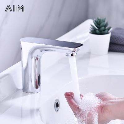 China Sense Faucets Sensor Faucet Bathroom Water Saving Touchless Sensor Automatic Water Faucet For Wash Basin Sink for sale