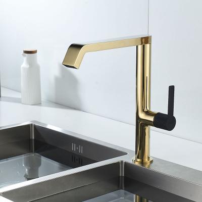 China Electric Faucets Manufacturers Kitchen Faucets Gold Kitchen Sink Brass Mixer Tap for sale