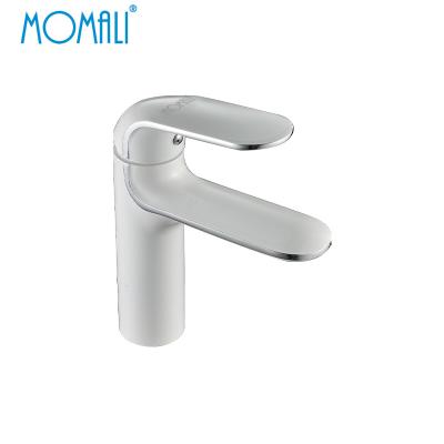 China High Quality Brass Metered Momali Sale Vintage Bathroom Basin Faucets Matte Basin Faucet Mixer Milky White Black Hot Water Controllable Tap for sale