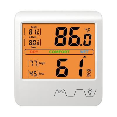 China 24 Hours Indoor Temperature Humidity Measurement Digital Hygrometer Thermometer Home Temperature and Humidity Monitor with Backlight for sale