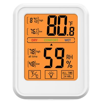 China 24 Hours Indoor Temperature Measurement Recorder Temperature Humidity Hygrometer Thermometer Touch Screen Room Digital Measuring Temperature for sale