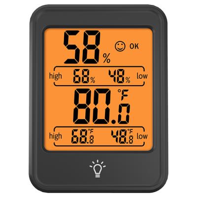 China Digital Humidity Display Sensor Wetterstation Humidity Meter Thermometer Humidity Indicator Thermometer Indoor Hygrometer 7.9*5.8*2.3cm for sale