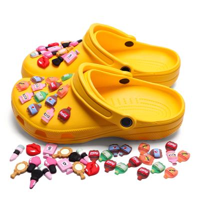 China Eco-friendly Resin Shoe Charms Cosmetics Charm Series Lady Garden Shoes Decor Shoes Decoration Accessories for sale