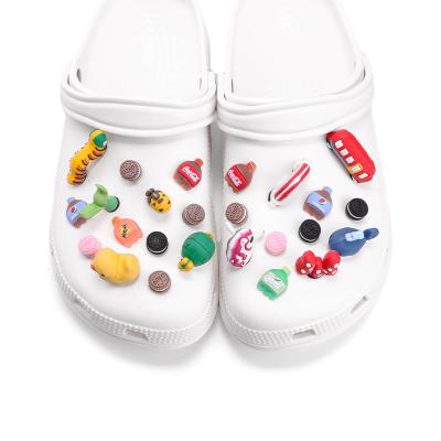 China Eco-froendly Houston Charms Cookie Drink Bottle 3d Children's Cartoon Shoe Charm Animal Decoration for sale