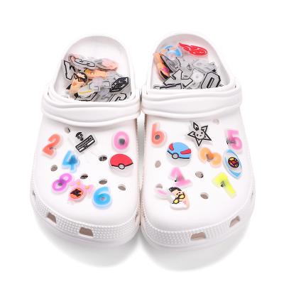 China Eco-froendly Bad Bunny Luxury Shoe Charms Clog PVC Luminous Accessories for sale