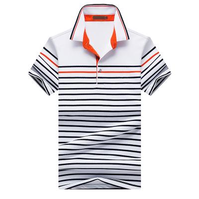 China Custom Men's Anti-Pilling Stripe Business Polo Shirt 	Male Polo Shirt Anti-pilling for sale