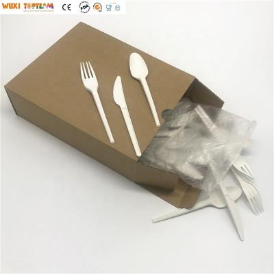 China 150pcs 6 Inch CPLA Disposable Compostable Cutlery Biodegradable Utensils for sale