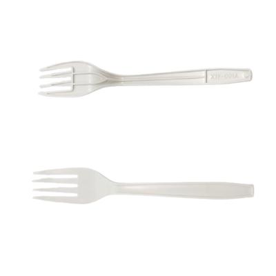 China Disposable biodegradable sustainable cutlery, eco-friendly fork made from cornstarch for sale