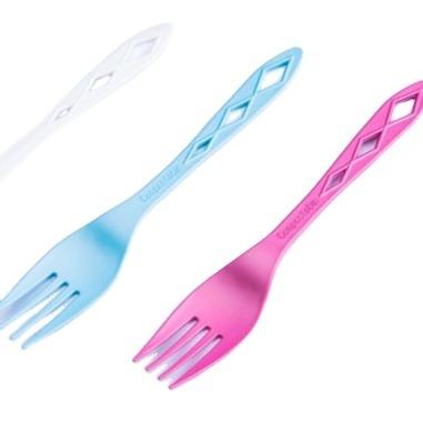 China Disposable CPLA 6.5inch 100% Compostable Biodegradable Cutlery Set PLA Fork Knife Spoon for sale