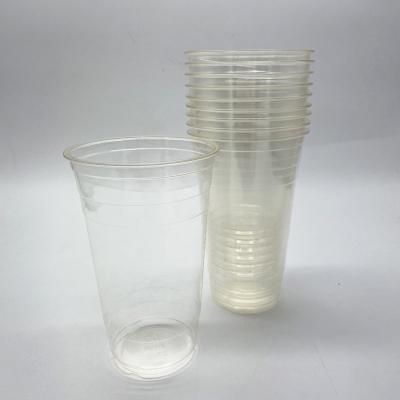 China 100% Biodegradable and Compostable Clear Cup Disposable PLA Water Cup 16OZ Eco-friendly for sale