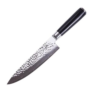 중국 Stocked New Arrival 8 inch 67Layers Damascus Steel Knife Chef Kitchen Knife With G10 Round Handle 판매용