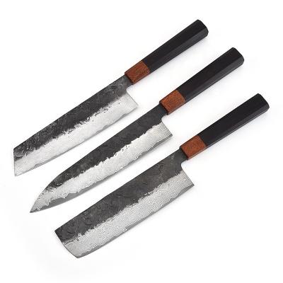 China Stocked Chef Knife Hot sale Professional damascus steel japanese Kitchen Chef Knife Te koop