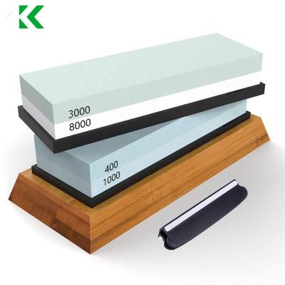 China Stocked Japanese chef's knife sharpening stone 2 side grit 1000/6000 stone knife sharpener for sale