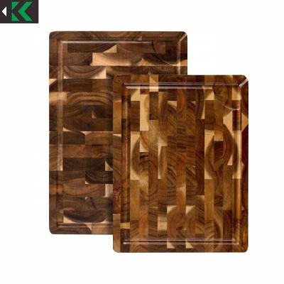 China Stocked Large Reversible Multipurpose Thick Acacia wood chopping cutting board en venta