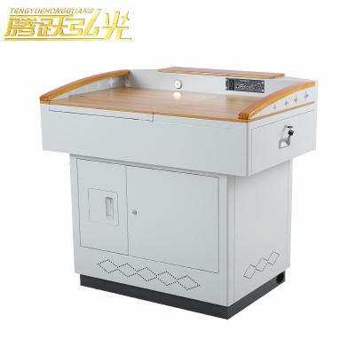 China Modern School office furniture conference room Multimedia reversible podium for multimedia classroom for sale