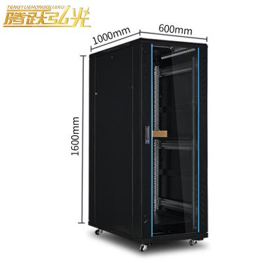 China Workplace Storage TD Factory Ready Goods Data Center Switch Cabinet Network 16u-42U Open Frame Server Rack 32U 1000mm for sale