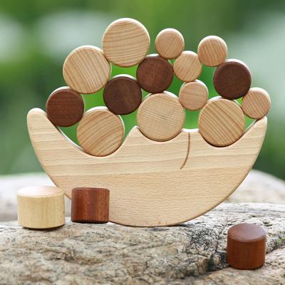 China Montessori Materials Mobble Educational Early Balance Blocks For Kids Toys Montessori Solid Wood Toy for sale