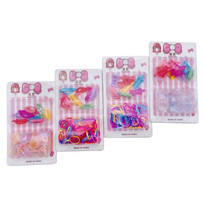 China Manufacturer High Quality Spot Mini Size Candy Color Rubber Bands Cute Little Hair Clip Girl Hair Accessories Set for sale